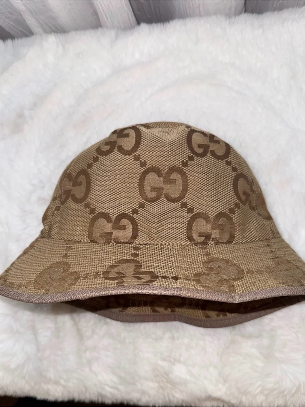Gucci Brown Monogram Bucket Hat